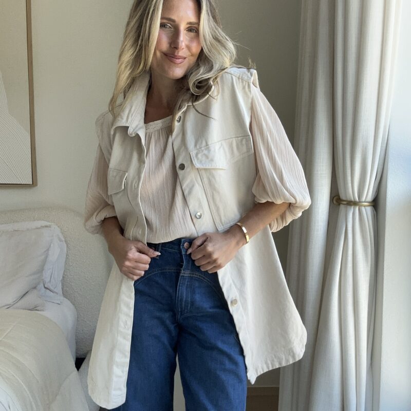 The Pearl of the Plains Utility Denim Vest