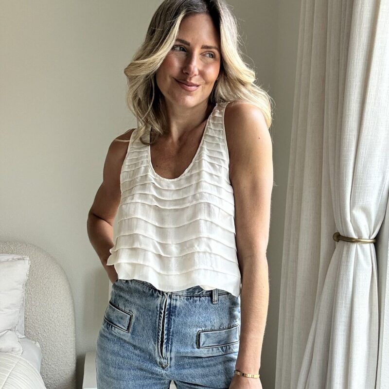 The Tiered of Being Basic Silk Tank