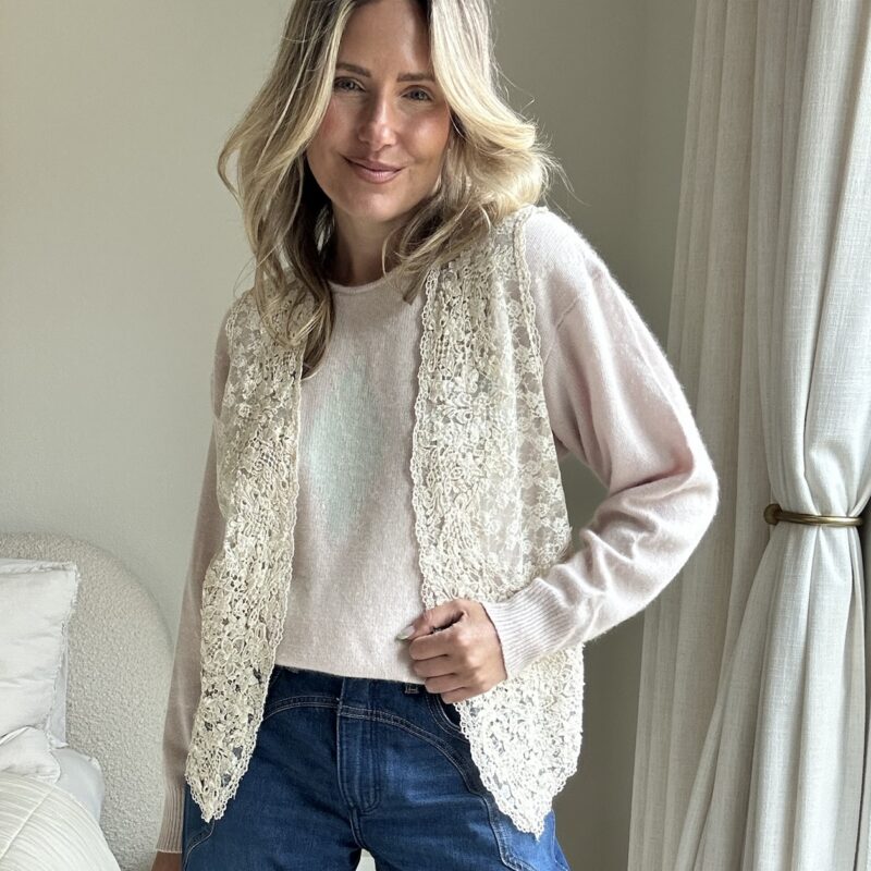The "Rarely This Romantic" Vintage Lace Vest