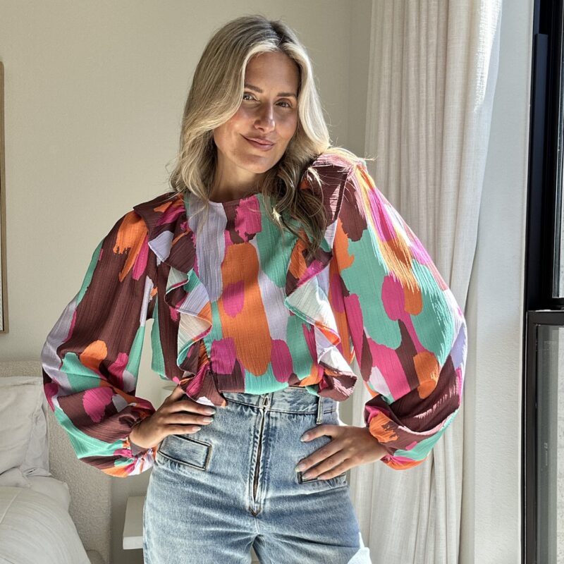 The "Ruffle My Rainbow" Blouse