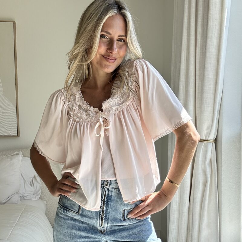 The "Wrangled My Heart" Vintage Blouse