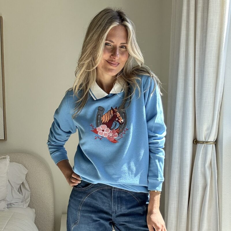 Horsing Around in Style Polo Sweatshirt