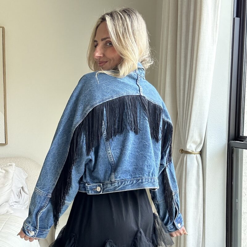 Fringe-ing on the Front-Row Denim Jacket