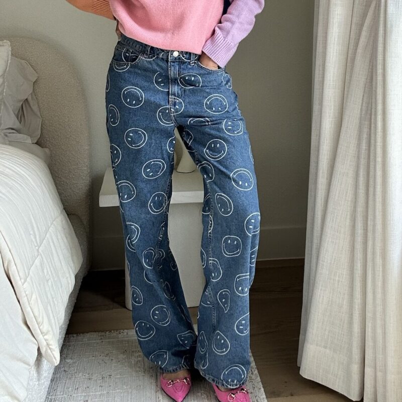 Smiley-ing is My Favorite Wide Leg Jeans