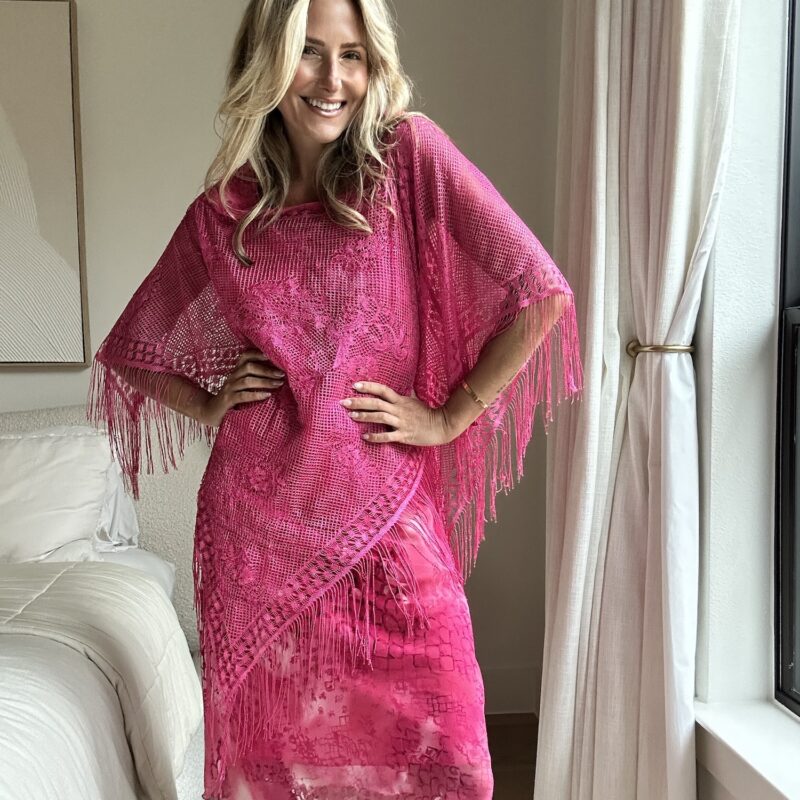 The Hot Pink Hype Girl Vintage Shawl