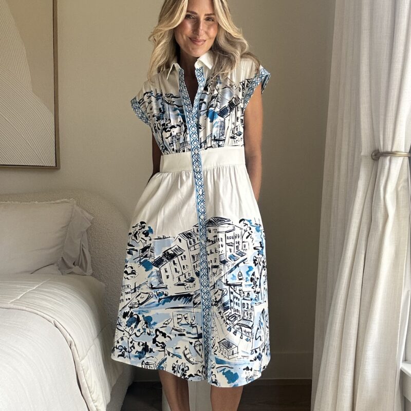 The Santorini Sightseeing Midi Dress