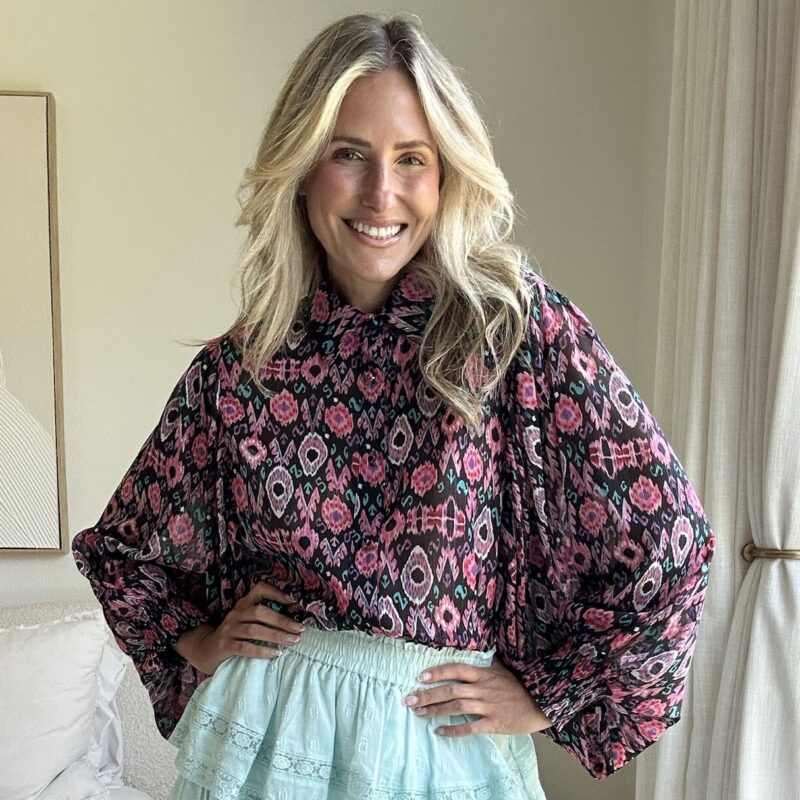 Lassoed In Lurex Blouse
