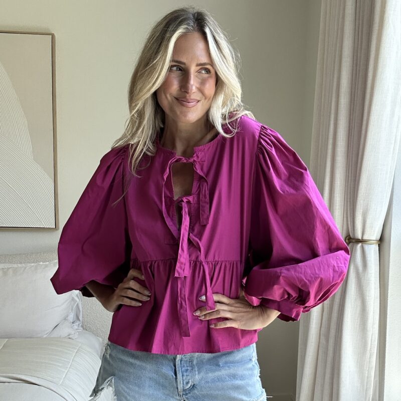 Tie the Knot & Twirl Cotton Blouse