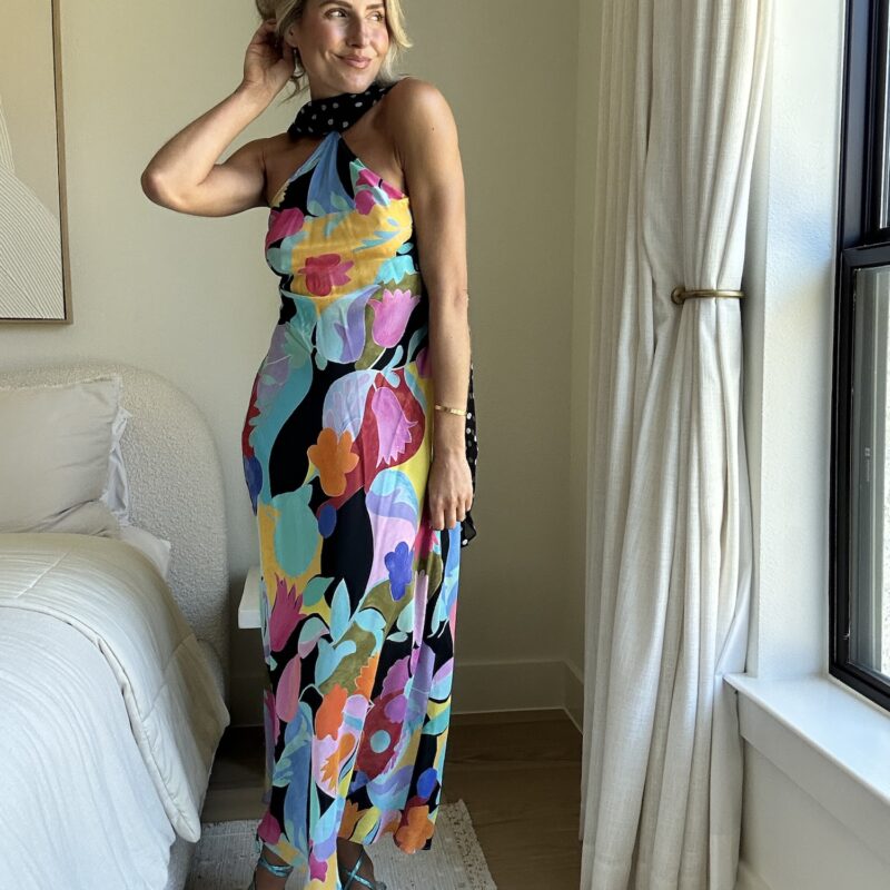 French Riviera Fever Silk Midi Dress Rixo