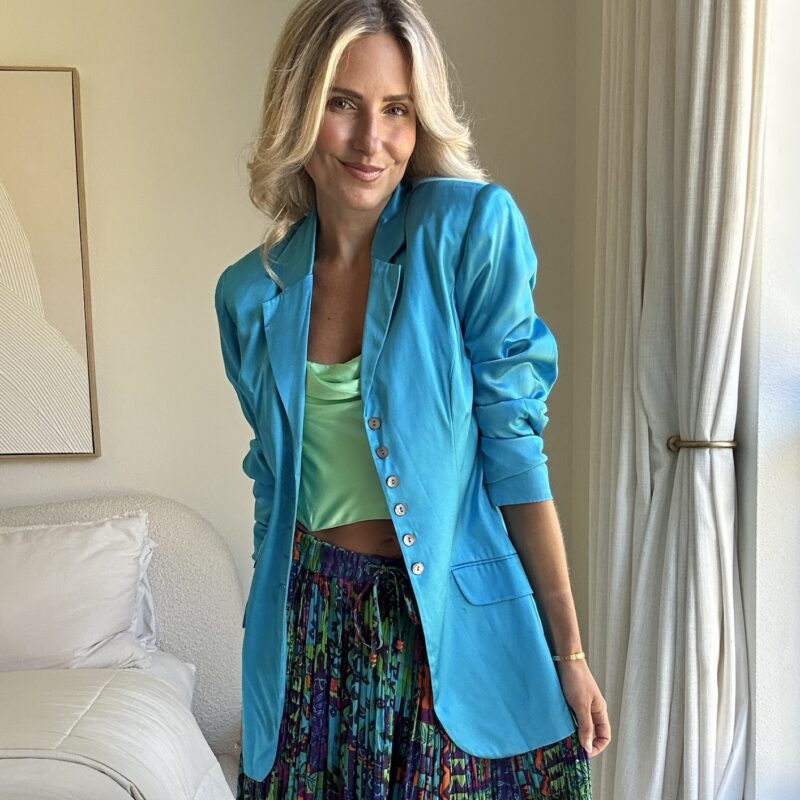 The "Power Move in Paradise" Vintage Silk Blazer