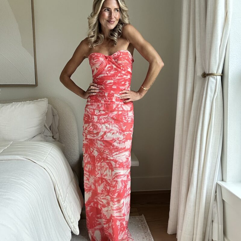 The Sunset Soirée strapless gown