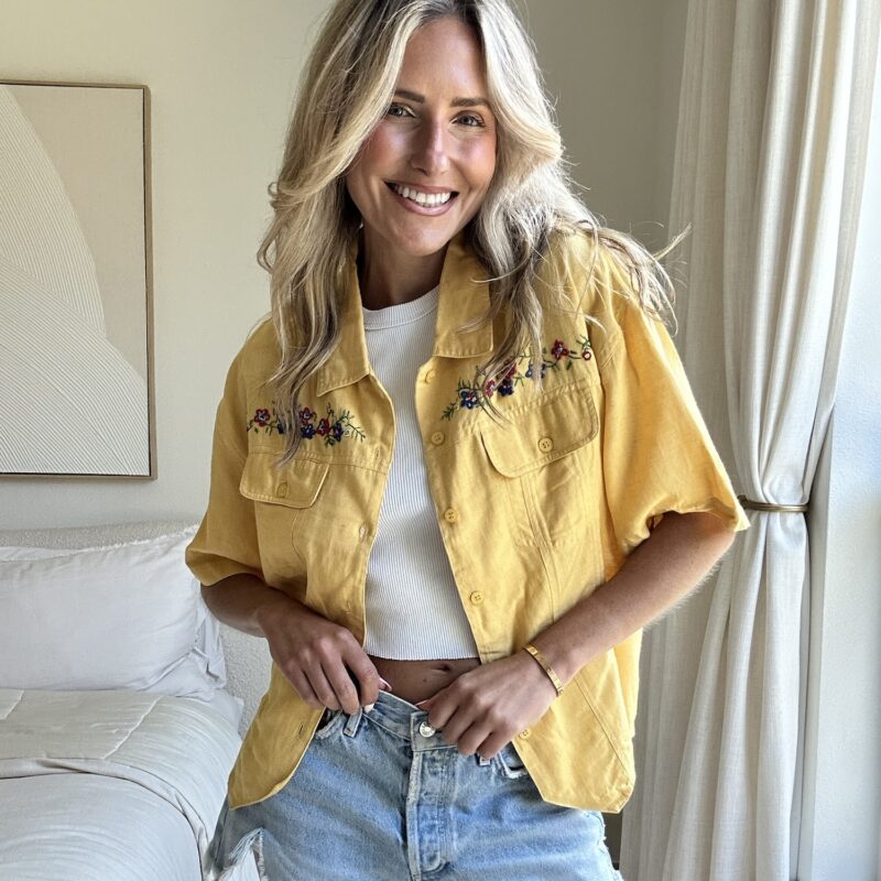 Fields of Gold Vintage Blouse