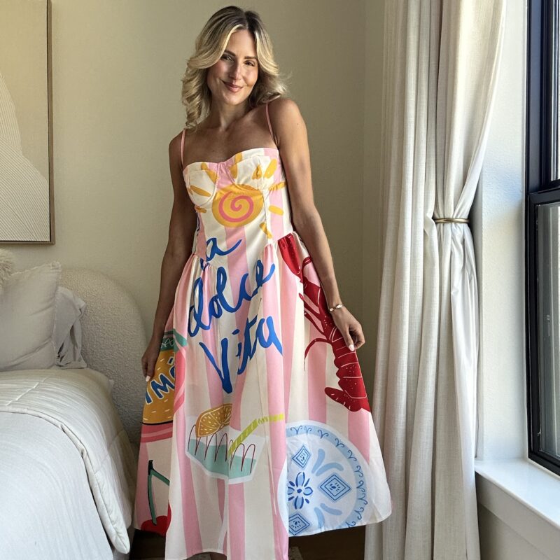 Positano Pop Art Midi Dress