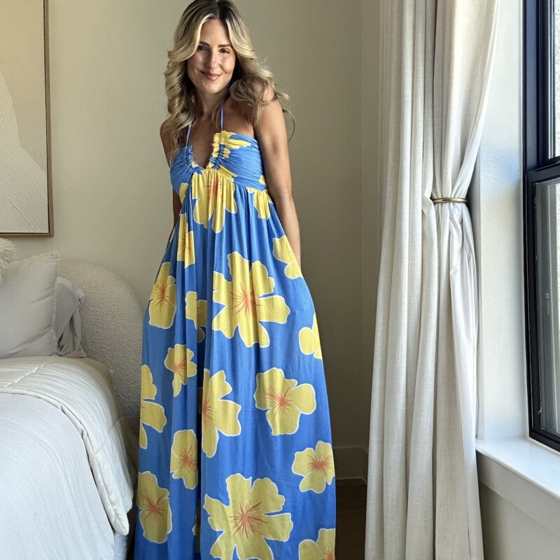 French Coast Floating Halter Maxi Dress