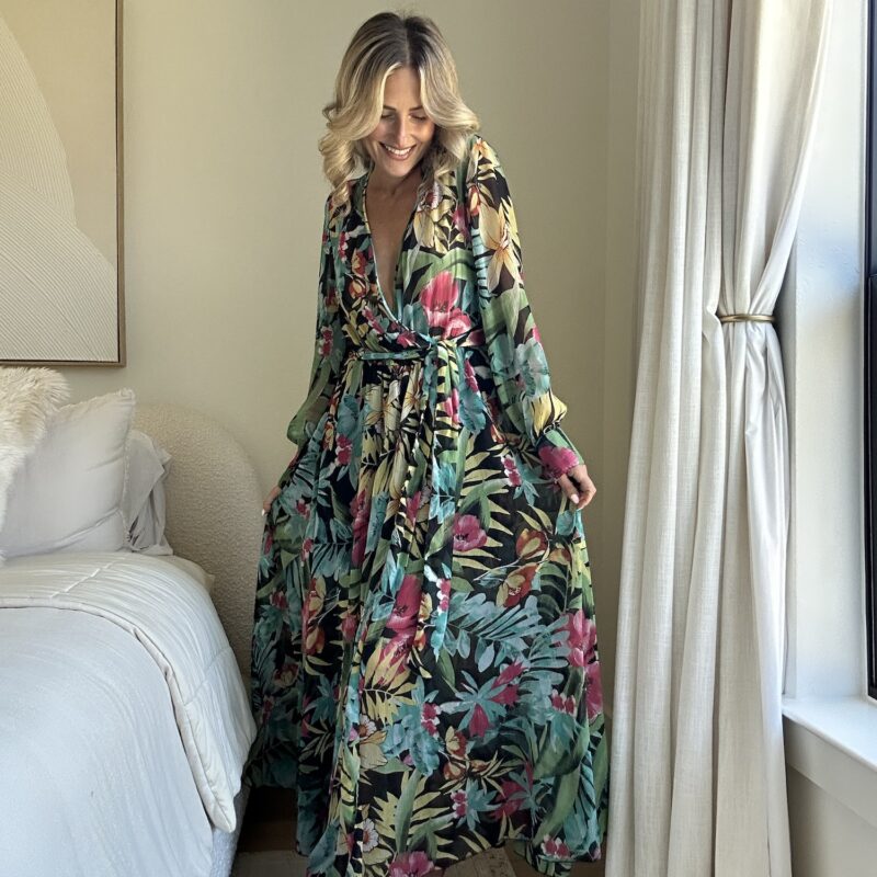 J.Lo’s Jungle Vacation Maxi Dress