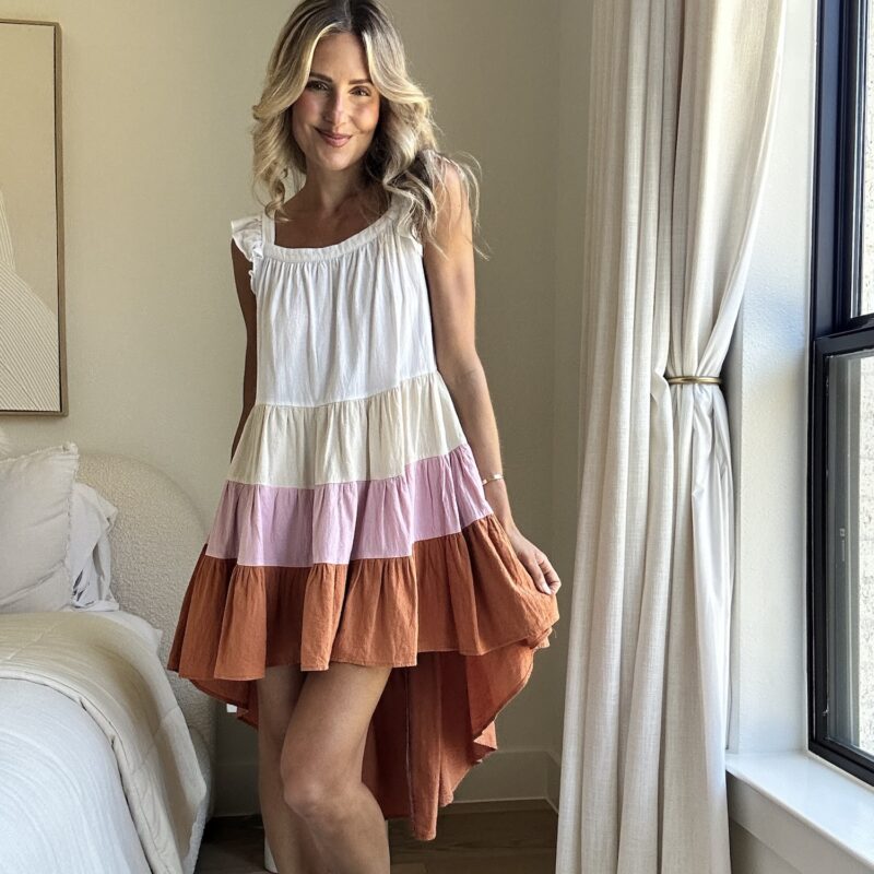 Cantina Colorblock Hi-Low Dress