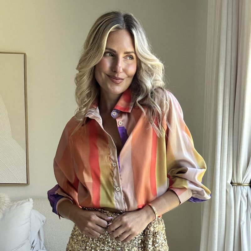 Grecian Golden Hour Satin Blouse