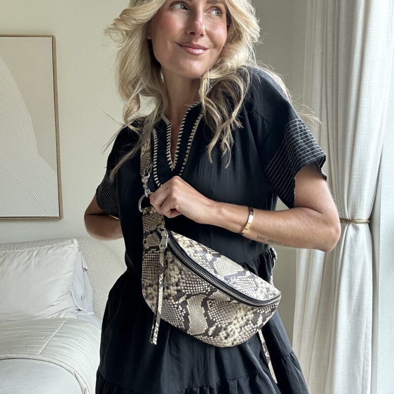 The Prairie Python Leather Bum Bag
