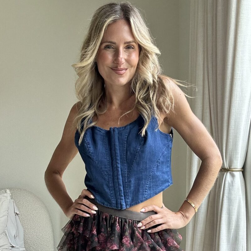 The Prairie Pixie Denim Corset Top