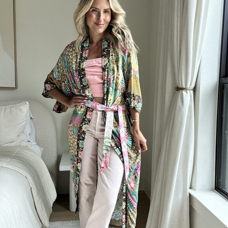 Petals Across the Pacific Maxi Kimono