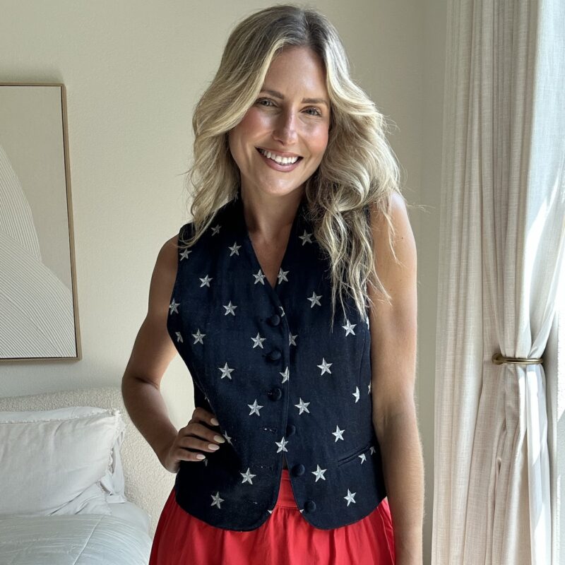 The Starry Night in America Vintage Vest
