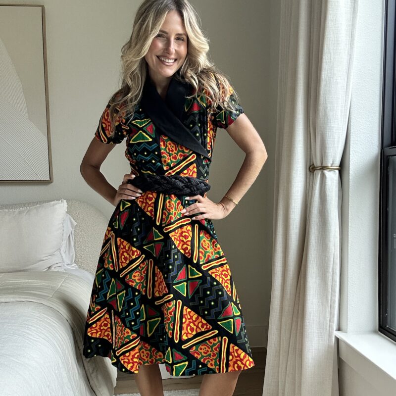 One Night in Zanzibar Handmade Midi Dress