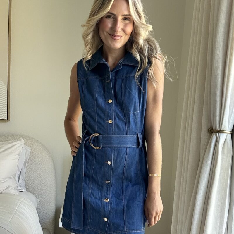 The Cool Girl in the Garden Denim Mini Dress