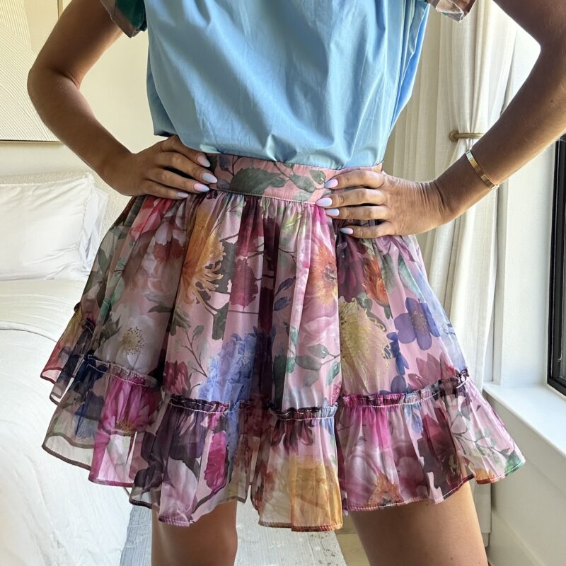 Vase Full of Trouble Floral Mini Skirt