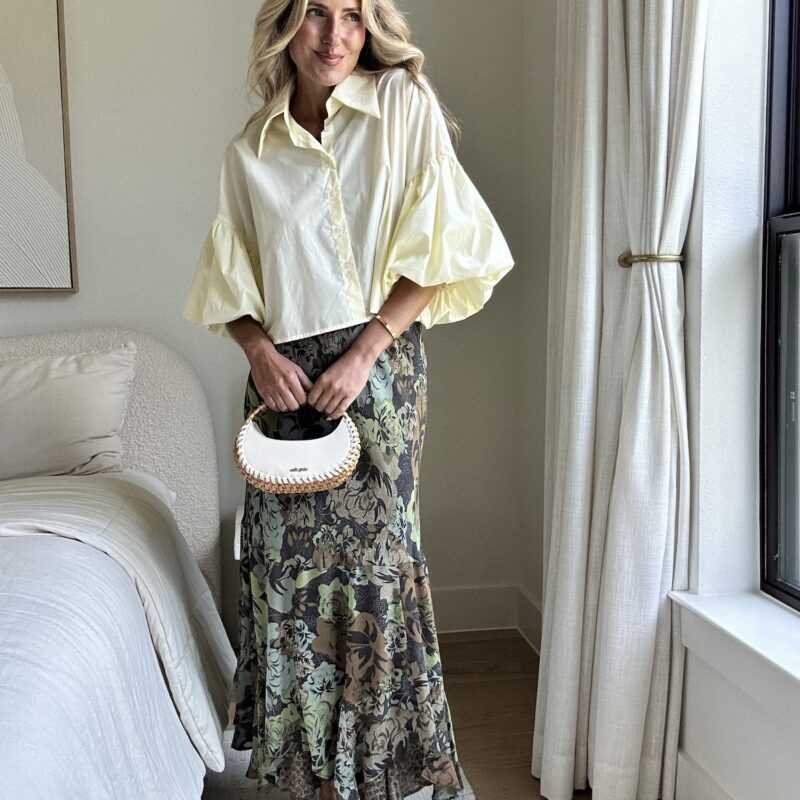 Leopard by Noon, Florals by Five Vintage Reversible Midi Skirt