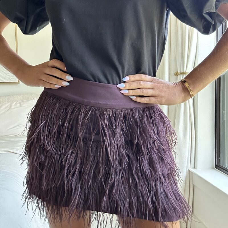Plumage in Paris Feather Mini Skirt