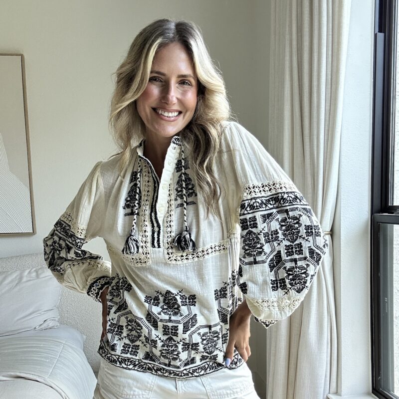 Summer in Provence Cotton Blouse by Antik Batik