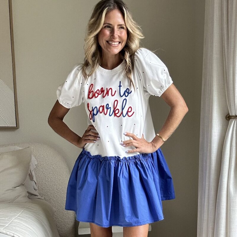 The Born to Sparkle Americana Mini Dress