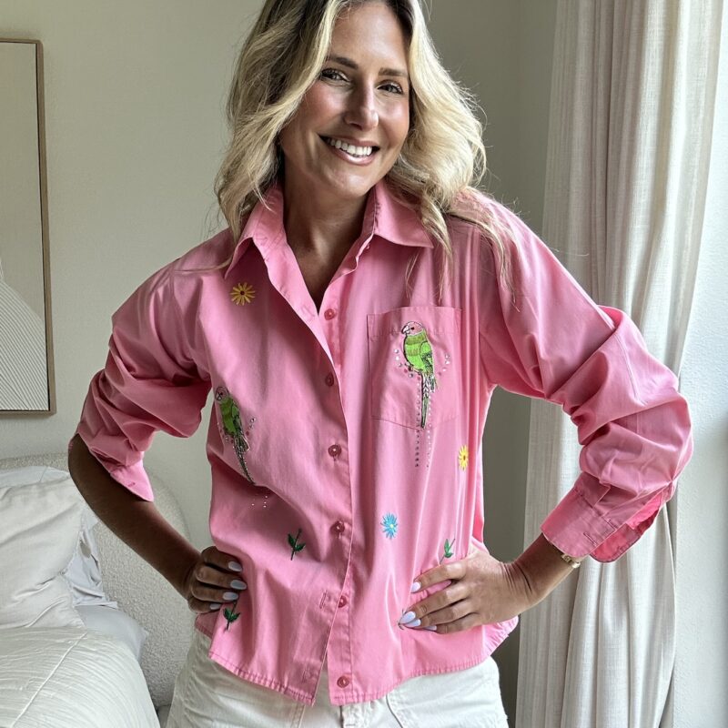 The Pink Parrot Club Vintage Button Down Blouse