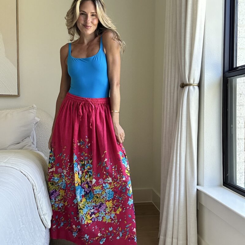 Bloom Boom Pow Cotton Maxi Skirt