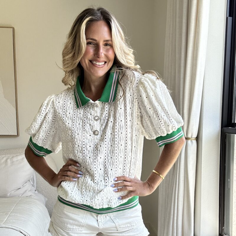 The Back Nine Brunch Blouse by Anthropologie