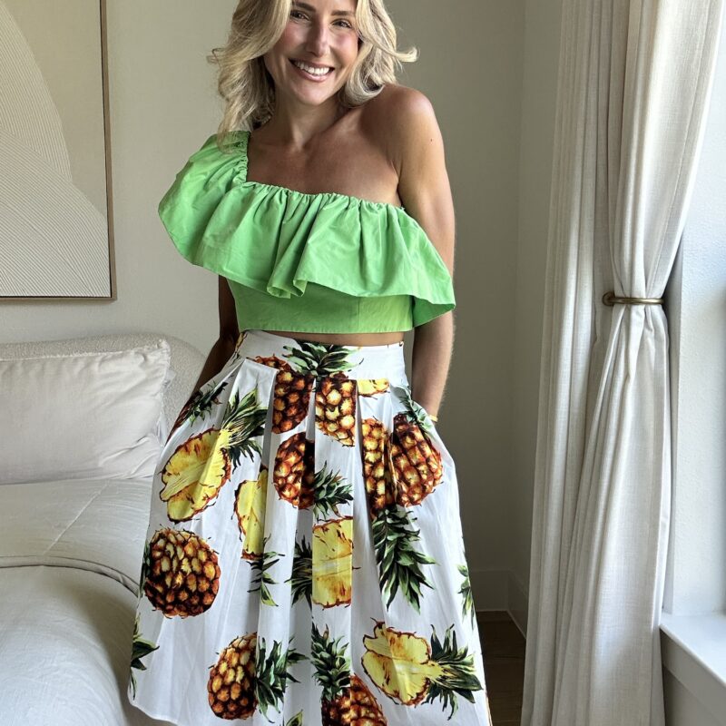 The Pineapple Paradise Cotton Circle Skirt