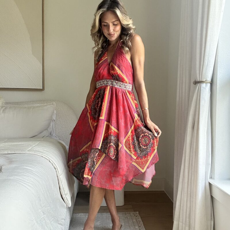 The Red Hot Getaway Midi Dress