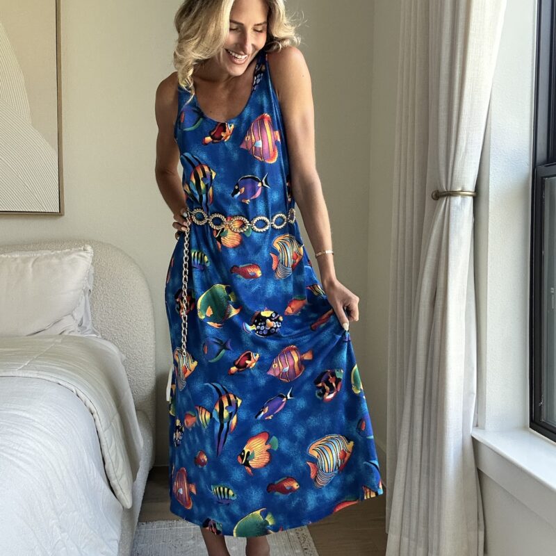 The Blue Lagoon Reef Vintage Midi Dress
