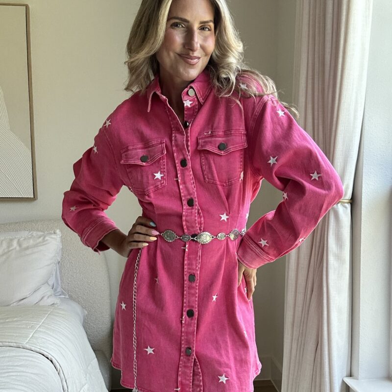 She's With the Headliner Denim Mini Dress