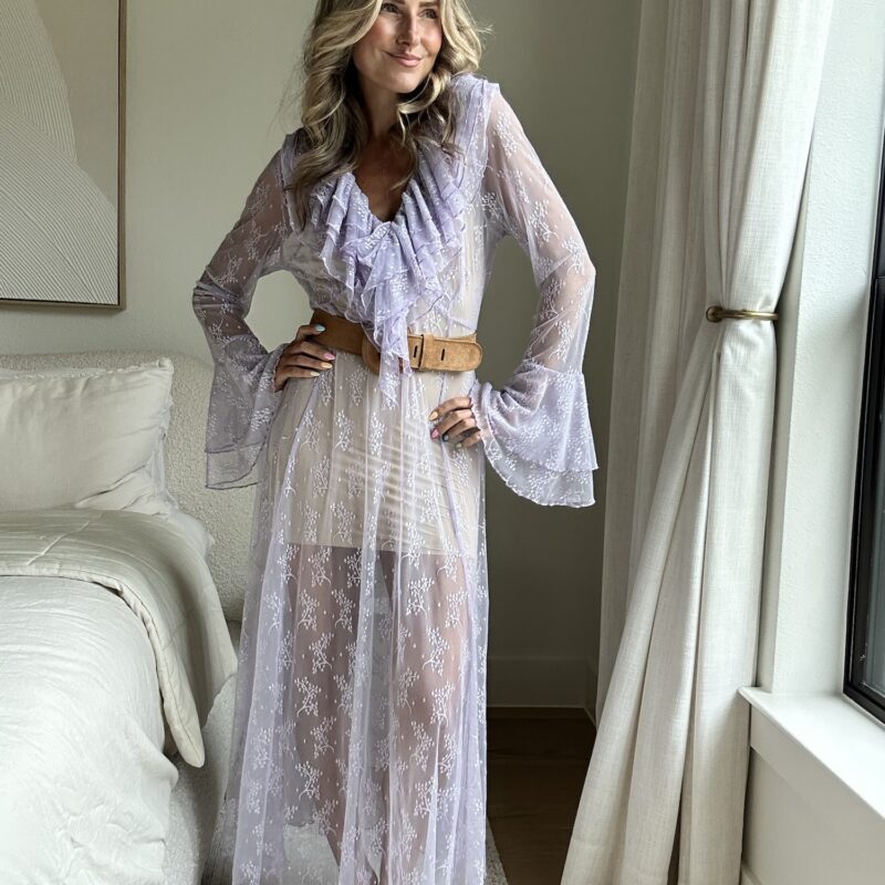 Love Spell in Lilac Lace Maxi Dress