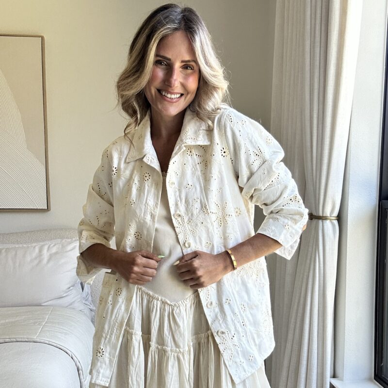 Sundays in Round Top Eyelet Cotton Jacket