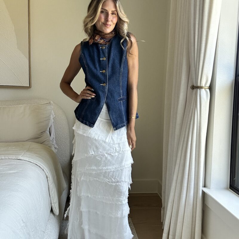 From Tuscany to Texas Silk Maxi Skirt