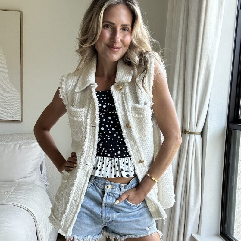 The French Girl Layer Tweed Vest