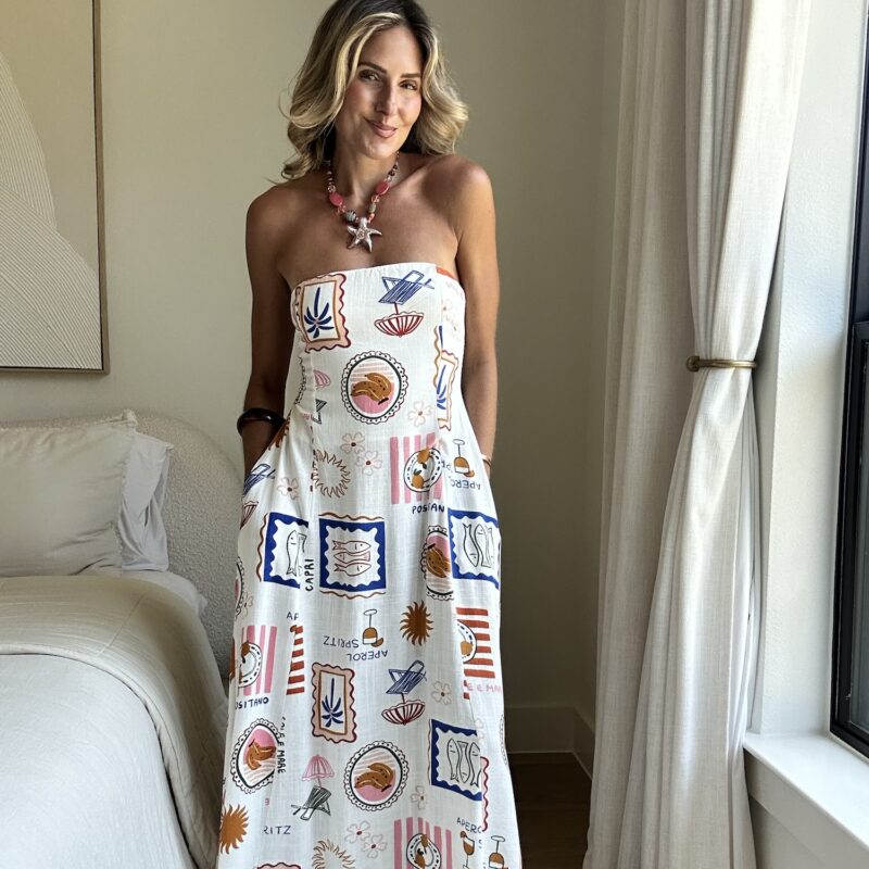Spritz O'Clock Linen Maxi Dress