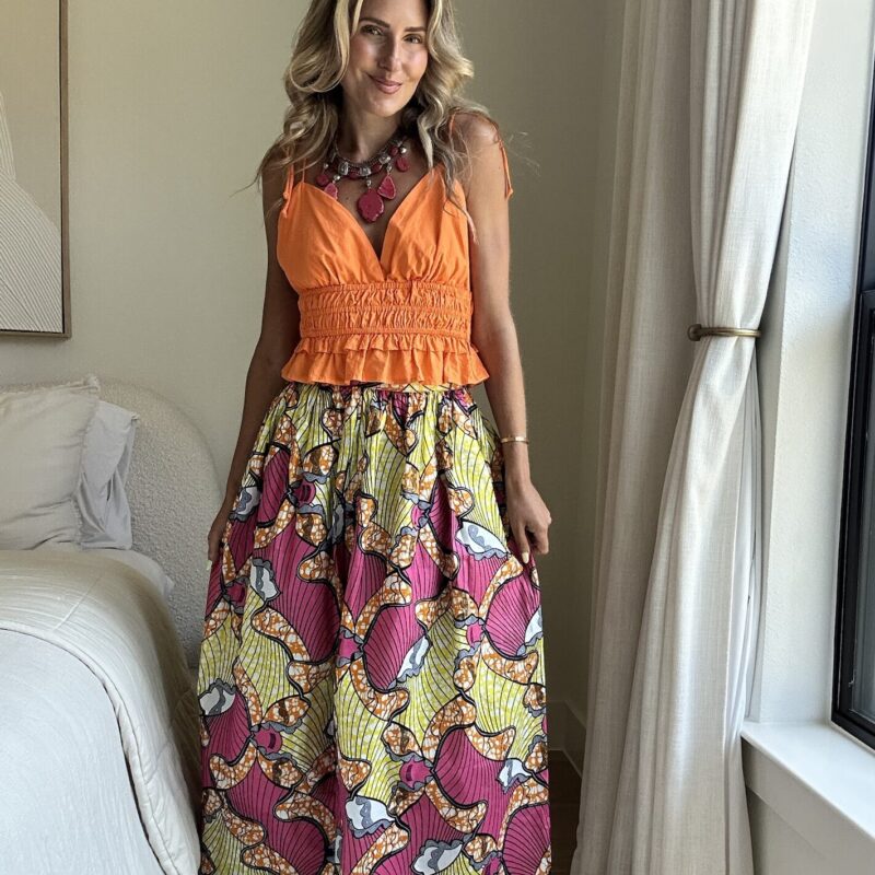 Vacation Palette Handmade Maxi Skirt