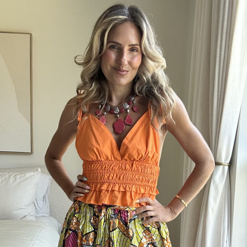 Tangerine Tides Cotton Cami