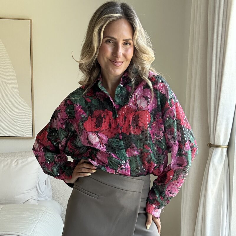 The Editorial Studies Vintage Express Sequin Blouse