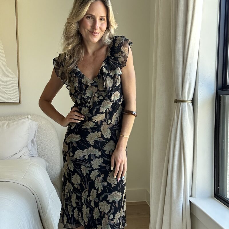 Fall-ing for you Vintage Silk Midi Dress by Ralph Lauren