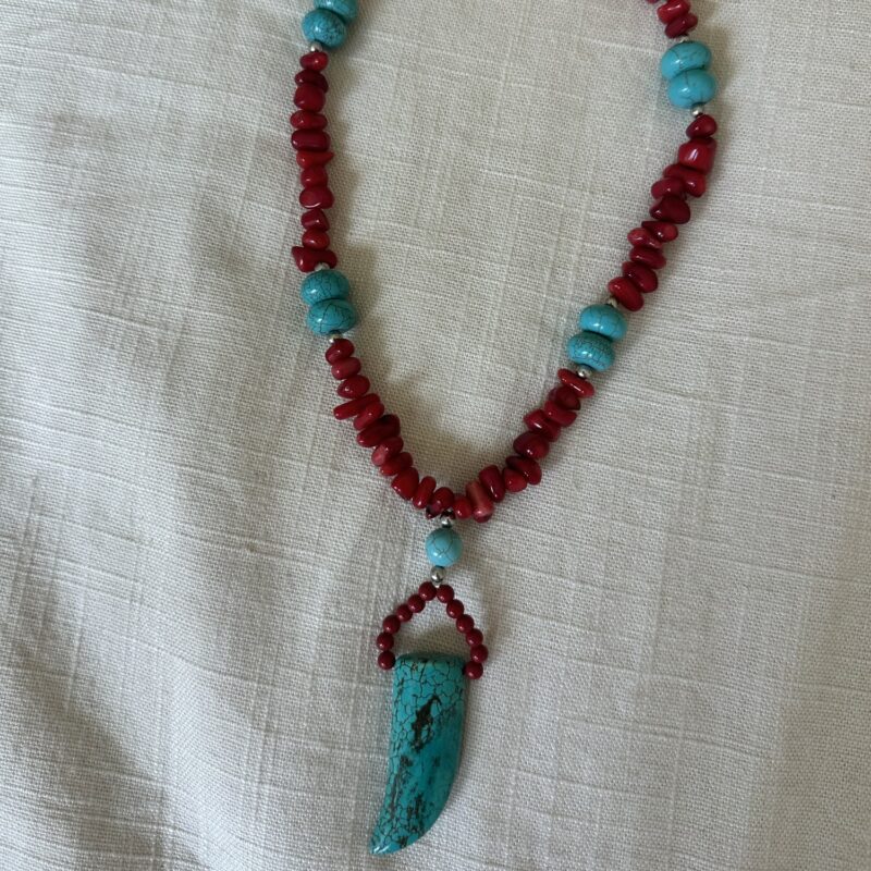 Cosmic Fire & Ice Horn Pendant Necklace