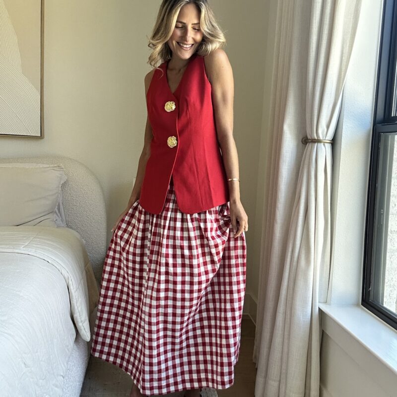 The Private Property Picnic Cotton Midi Skirt